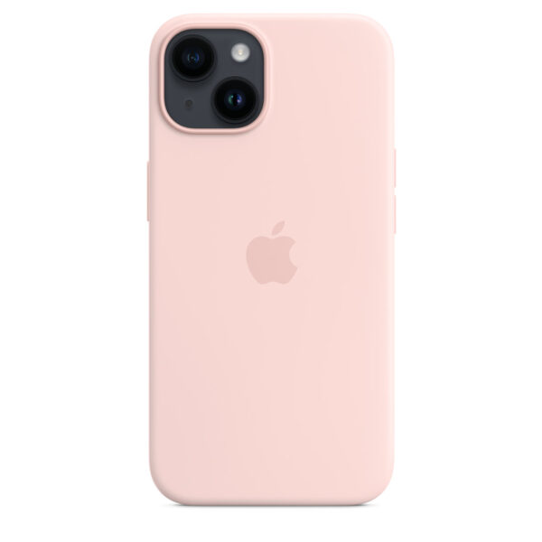 iPhone 14 Silicone Case with MagSafe - Chalk Pink - Image 6