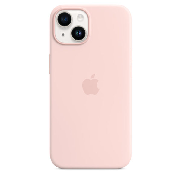 iPhone 14 Silicone Case with MagSafe - Chalk Pink - Image 5