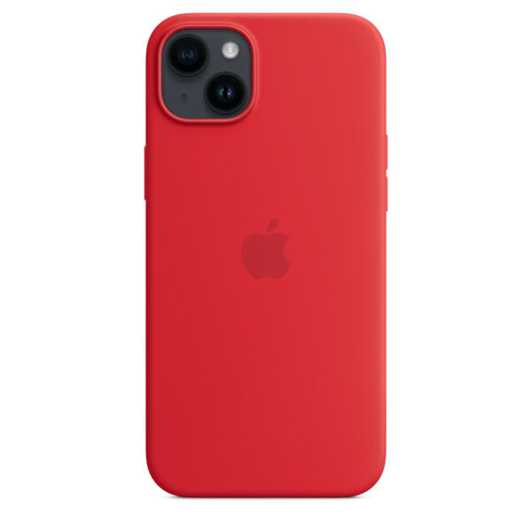 iPhone 14 Plus Silicone Case with MagSafe - RED - Image 3