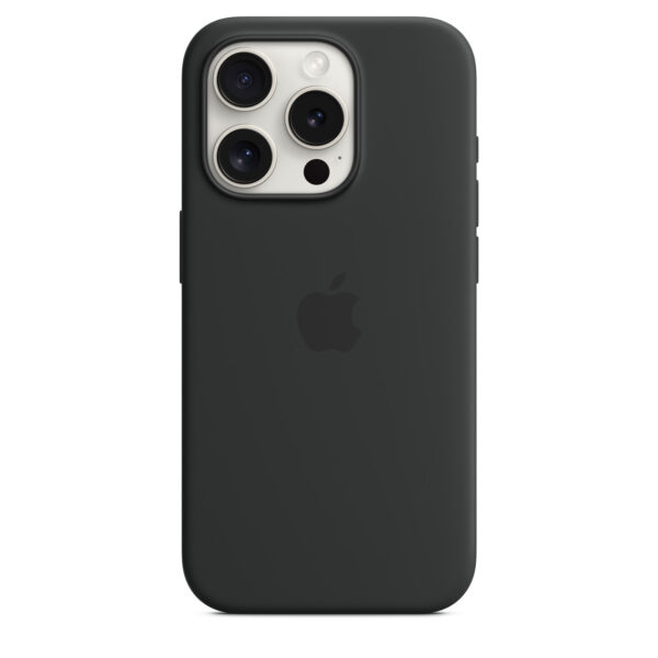 iPhone 15 Pro Silicone Case with MagSafe - Black - Image 5