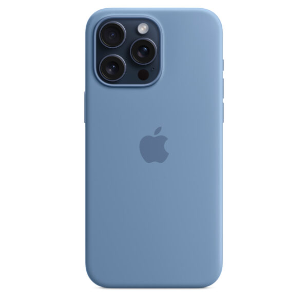 iPhone 15 Pro Max Silicone Case with MagSafe - Winter Blue - Image 3